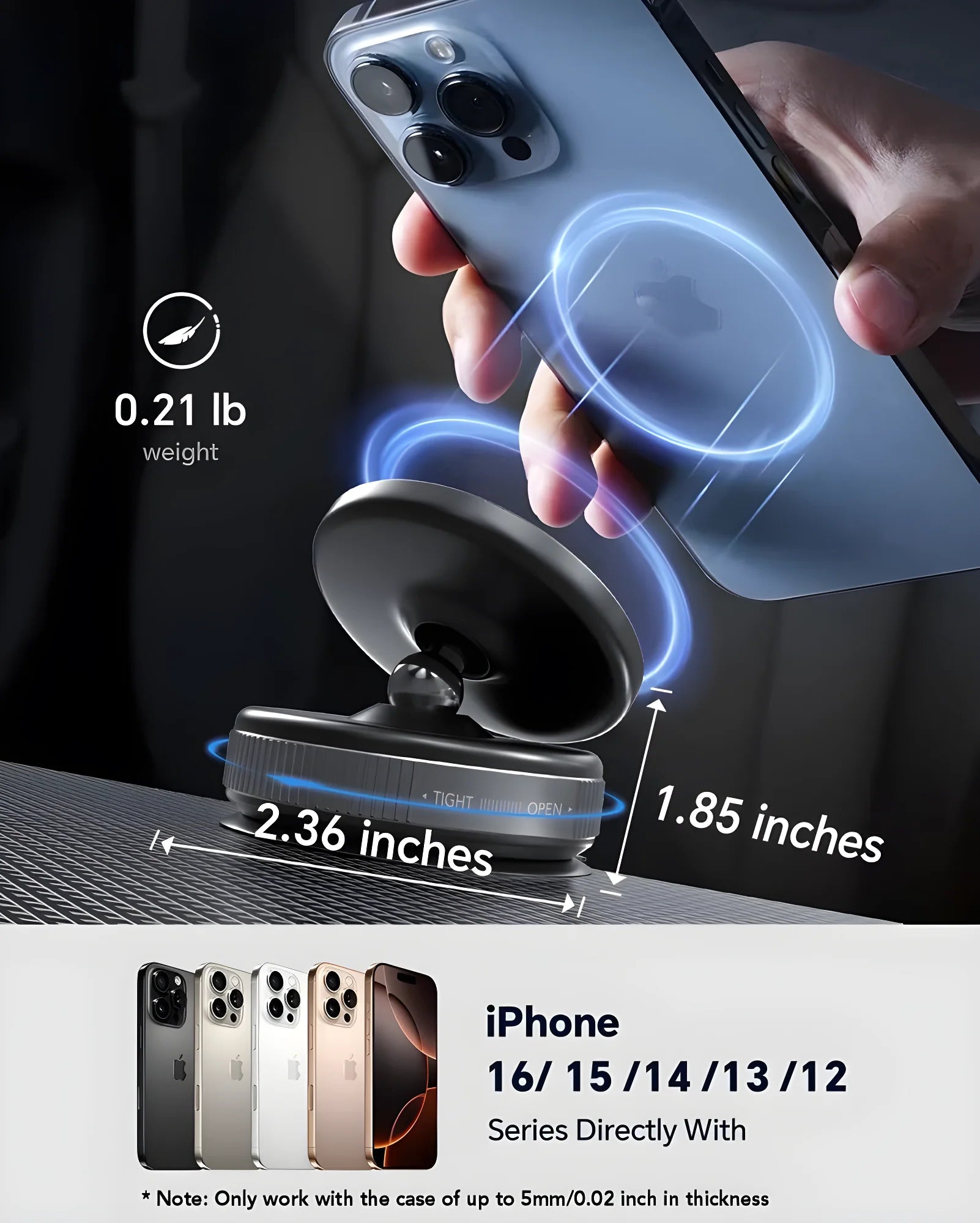 Vacuum Suction Magnetic Phone Holder | 🔥FLAT 50% SAVING🔥